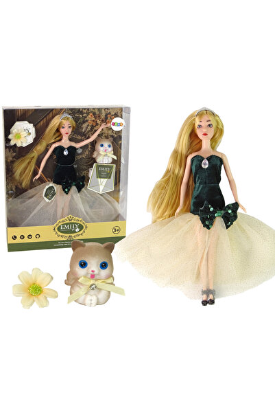 Three top online Кукла бебе Емили с дълга коса и котенце с цвете
