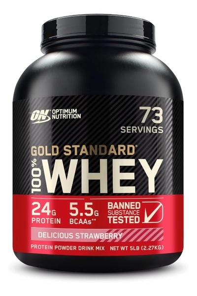 Optimum Nutrition مسحوق بروتين مصل اللبن المعزول من جولد ستاندرد، ١٠٠٪، بنكهة...