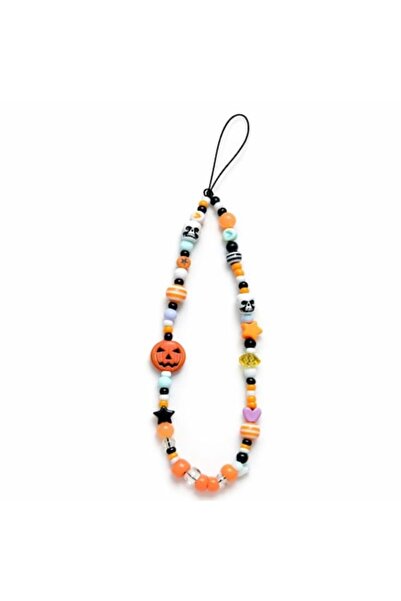 OEM Brățară cu mărgele de telefon în stil Halloween cu pandantiv de dovleac