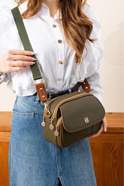 Asel Women's Multi-Compartment Adjustable Cross Strap Shoulder Bag Daily Bag ...