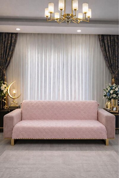 Çeyiz Diyarı Pondü 170X210 cm Non-Slip Base Sofa Cover Powder