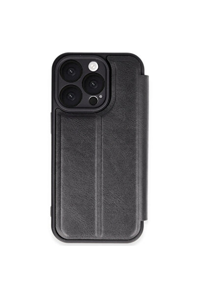eco port iPhone 16 Pro Case Flip Cover - Black