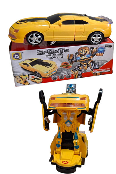 HOŞGARDENS Transformers Bumblebee Robota Dönüşebilen Oyuncak Araba Sarı Pilli...