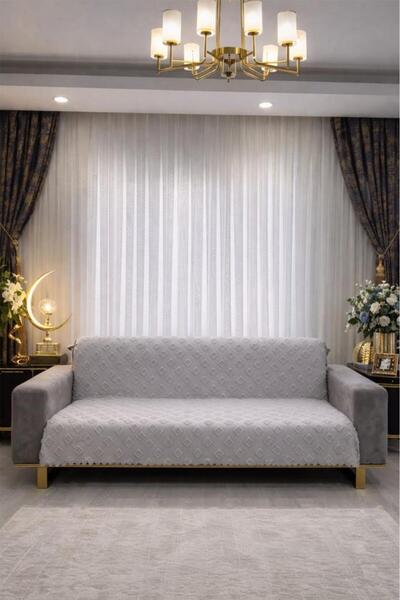 Çeyiz Diyarı Pondü 170X210 cm Non-Slip Base Sofa Cover Gray