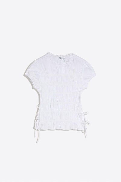 Bershka Kısa kollu bağcıklı gömlek