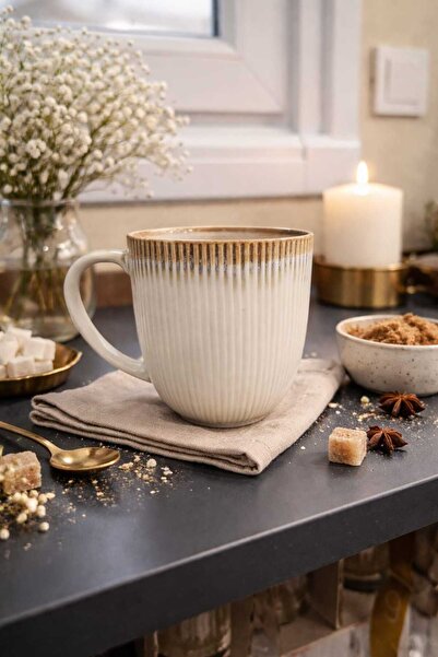 RASHA COLLECTION كوب بورسلين مخطط