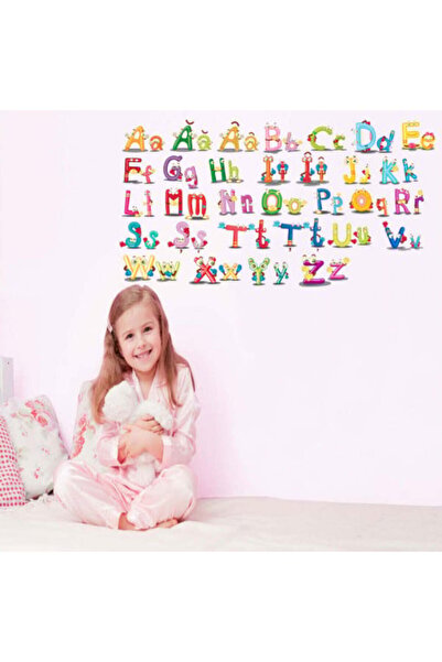 MaffStuff Sticker decorativ perete cu literele alfabetului, 90x30 cm