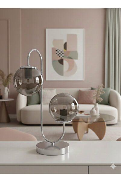 Emg DesiGn Modern Design Lampshade Globe Glass Wired Plug-And-Play Table Lamp