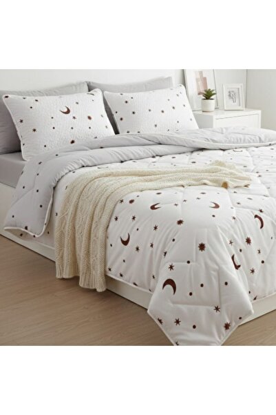 Pucioasa Promo set double bed quilt 200x215cm + 2 gift pillows, Pucioasa, whi...