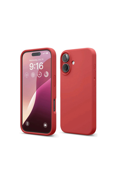 eco port iPhone 16 Case Nano Velvet Silicone - Red