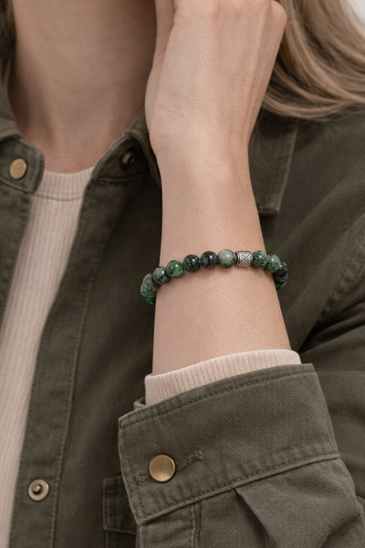 doublemax Anyolite Health Stone 100% Natural Stone Bracelet