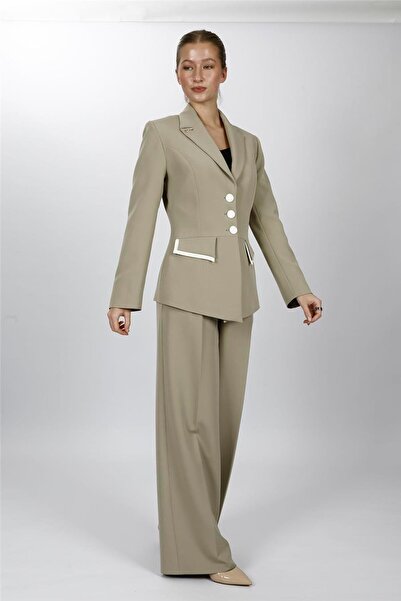 ÖNDER ÖZSOY Garnili Men's Collared Jacket & Classic Palazzo Women's Trousers ...
