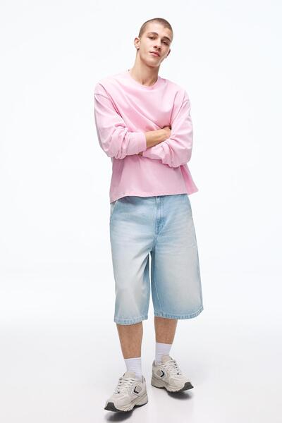 Bershka Denim kaykaycı bermuda