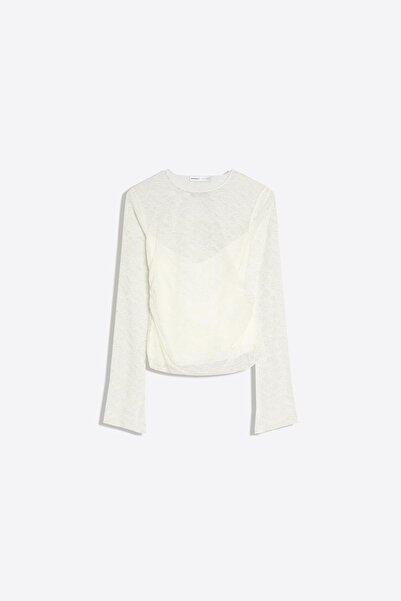 Bershka Uzun kollu dantelli tişört