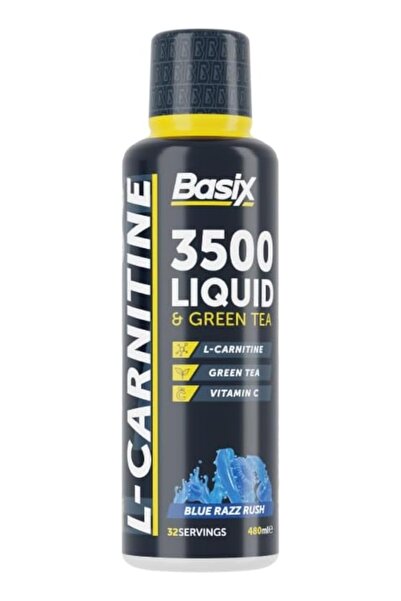 Basix 3500 ل-كارنيتين وشاي أخضر - بلو راز راش (64 حصة - 480 مل)