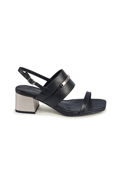 Calvin Klein Sandale Heel Sandal 45 Met Bar Lth HW0HW02012