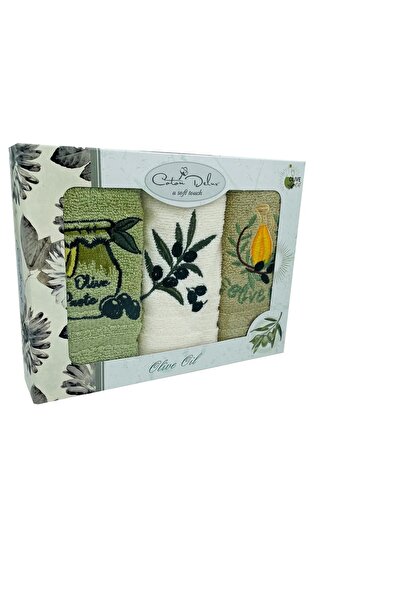 Cotton Deluxe Set of 3 Kitchen Towels 30x50cm 100% Cotton