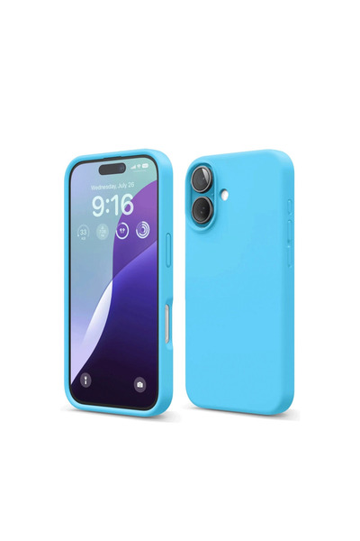 eco port iPhone 16 Case Nano Velvet Silicone - Blue