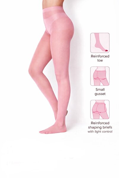 ZvM Women's 15 Denim Fit Pink Pantyhose