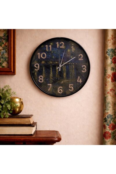 casera's accessories luxury design Decorative Wall Clock with Van Gogh Starry...