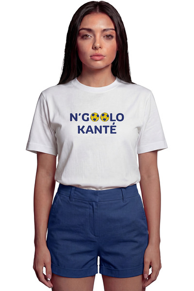 Color Luxe تي شيرت ''N'Goolo Kanté'' مطبوع عليه موضوع كرة القدم، مصنوع من الق...