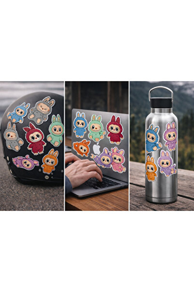 Limitless Design مجموعة ملصقات شخصيات ملونة وجذابة - لابتوب، دفتر، هاتف