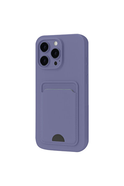 eco port iPhone 16 Pro Case Kelvin Silicone with Business Card Holder - Lilac