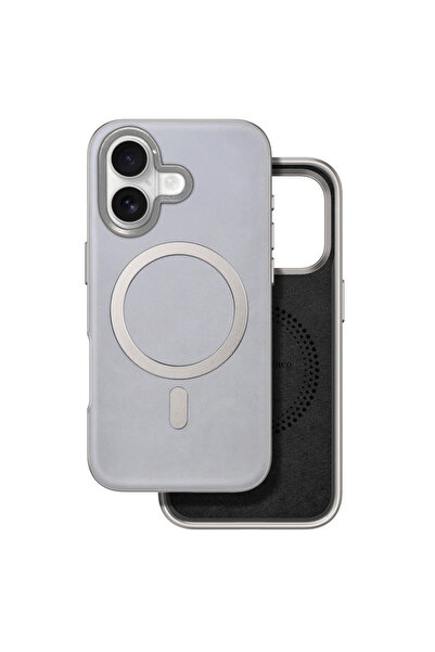 eco port iPhone 16 Puskas Magsafe Cover - Titan Gray