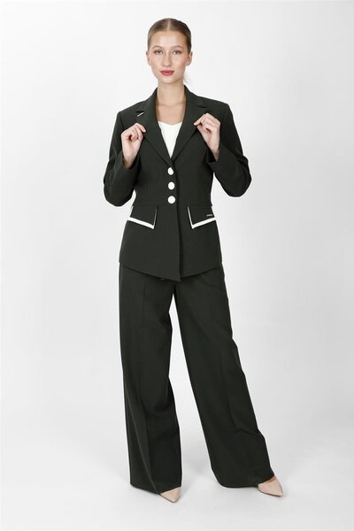 ÖNDER ÖZSOY Garnili Men's Collared Jacket & Classic Palazzo Women's Trousers ...