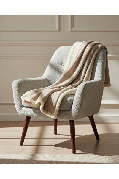 REDTAG Cream Reversible Blanket (Single Size)
