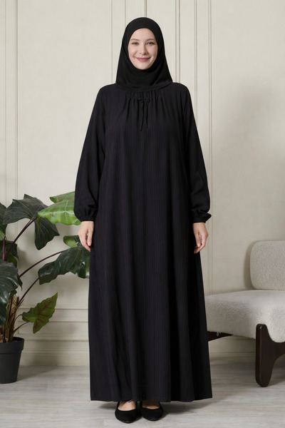 Ferace Women's Plus Size Square Neck Dress Seersucker Fabric