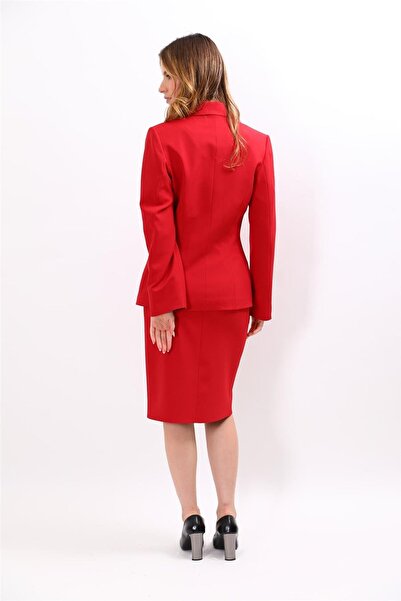 ÖNDER ÖZSOY Garnili Men's Collar Model Jacket & Short Pencil Skirt Women's Su...