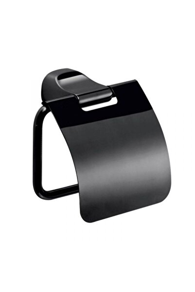 Gedy Suport hârtie igienică cu capac, Gedy, Stelvio, negru mat