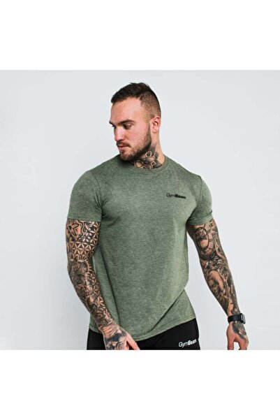 GymBeam Tricou simplu pentru bărbați, culoare militară Heather