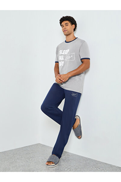 Styli Men Sleep Graphic T-Shirt and Pyjama Set