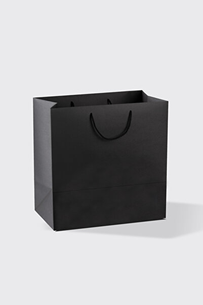 Miligram Paper 2 Τεμάχια 39x39x22 εκ. Μαύρη χάρτινη τσάντα