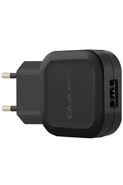 Qoltec AC adapter for Smartphone / Tablet | 12W | 5V | 2.4A | USB + USB typC