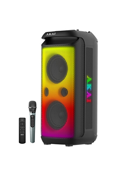 AKAI Boxa Portabila Party Speaker 600, 120W RMS, USB, micro-SD, Negru