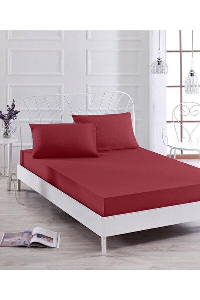 Clasy Battal Double 100% Cotton Fitted Sheet + 2 Pillowcases 180 X 200