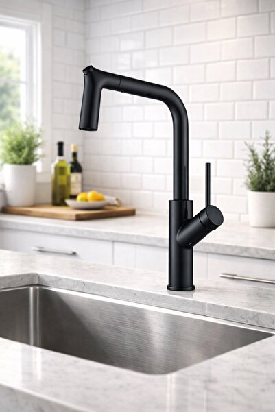 Sardıcı Eagle Black Spiral Kitchen Sink Faucet