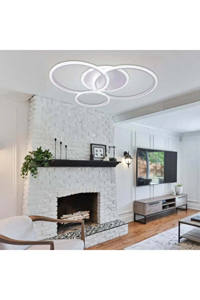 ALC-Shop LED полилей с дистанционно управление LUCY 70W, 4 кръга, студена/топ...