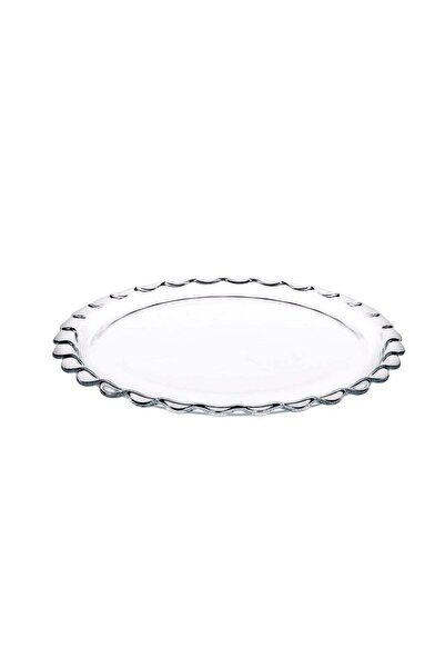 Pasabache Pasabahce Petite Patisserie Round Glass Service Plate 26 cm Clear