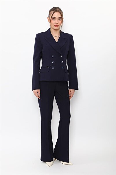 ÖNDER ÖZSOY Men's Lapel Collar Buttoned Jacket & Pocketed Spanish-Cuff Trouse...