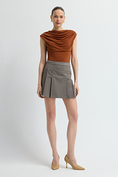 adL Pileli Mini Etek
