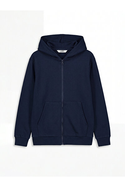 LC Waikiki LCW Kids – синьо яке с качулка и цип за момчета