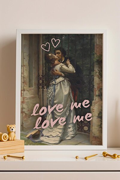 Saturn Silvio Allason Poljubac Uramljena Slika Poklon za Dan Zaljubljenih Izm...