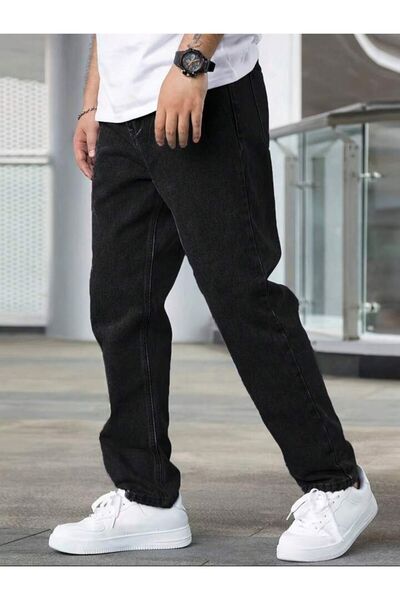 oraystore Ανδρικό άνετο παντελόνι τζιν με στενή γραμμή στον αστράγαλο