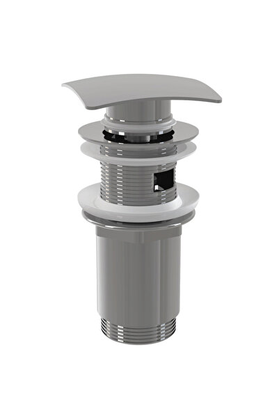 ALCA Robinet click-clack, cromat, cu dop pătrat pentru chiuvetă cu preaplin