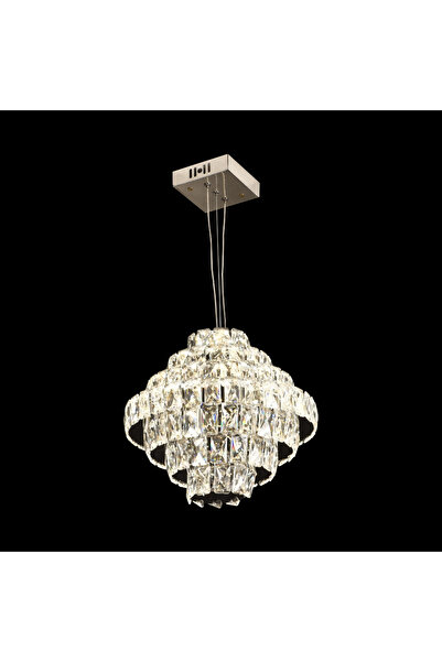 ALC-Shop Crystal Chandelier CC639/350, 9x E14, Diameter 35cm, Glossy Chrome, ...