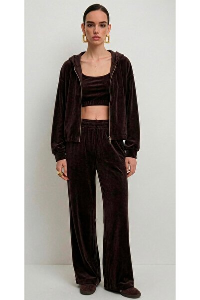 Luna Wear Brown Velvet Three-Piece Set